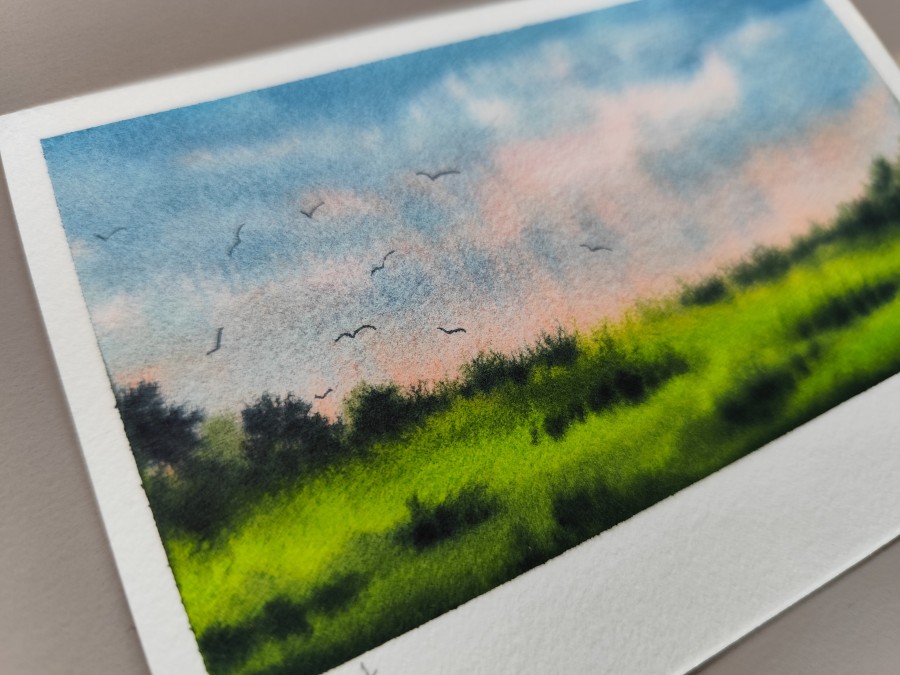 „Terapija 365“ · mažo formato originali akvarelė · 11/365