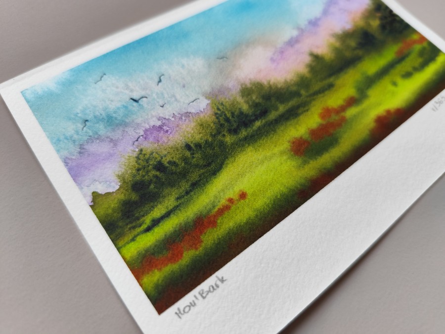 Therapy 365 – No. 4/365 Original watercolor – small artwork, 10×15 cm, Mon’Bark