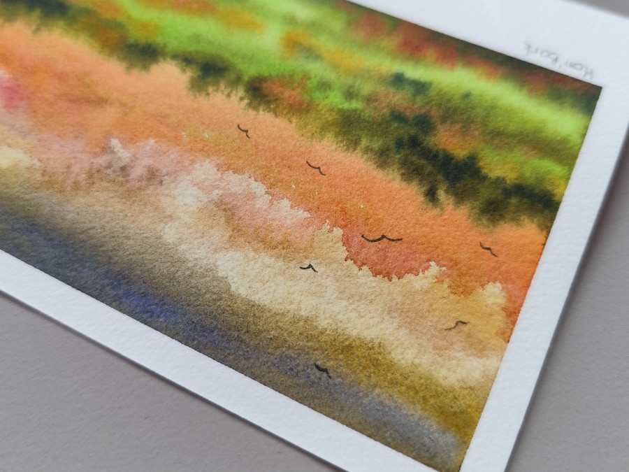 Therapy 365 – No. 15/365 Original watercolor – small artwork, 10×15 cm, Mon’Bark