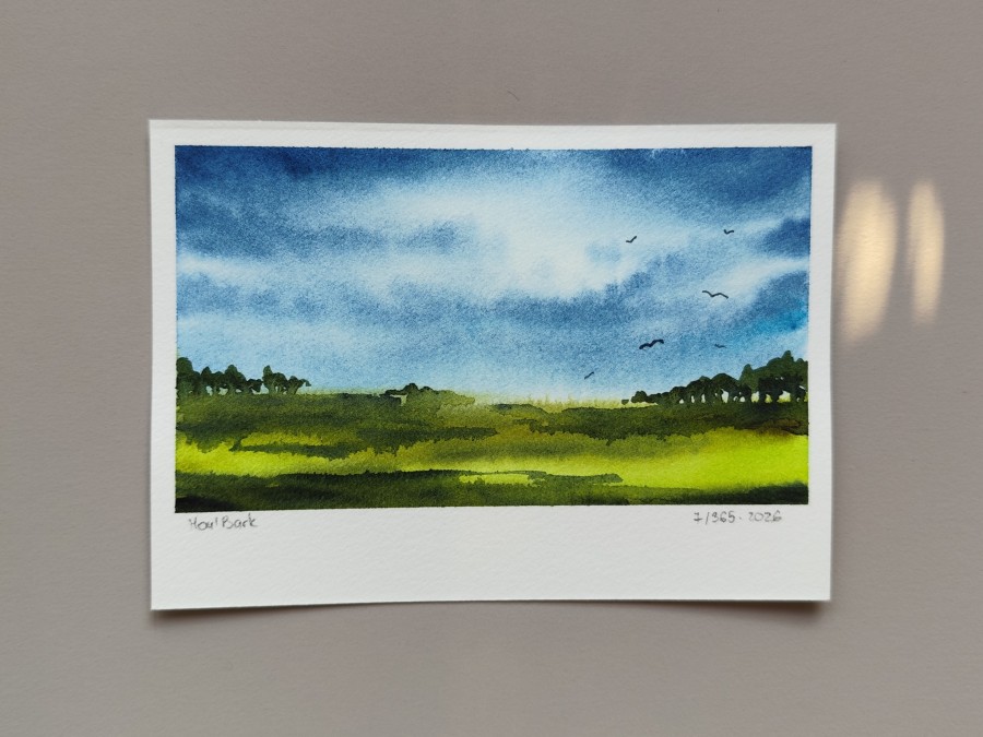 „Terapija 365“ · mažo formato originali akvarelė · 7/365