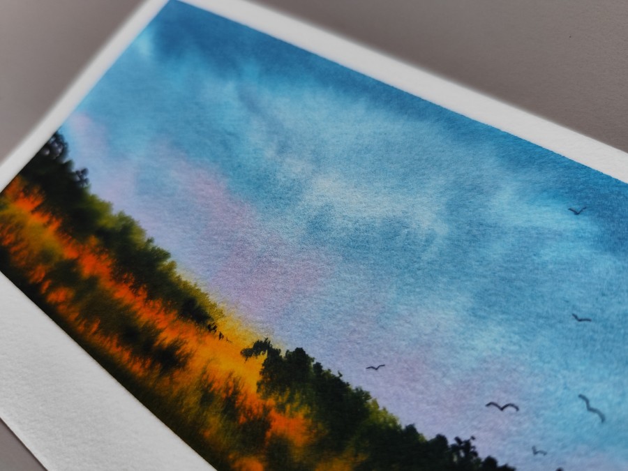 „Terapija 365“ · mažo formato originali akvarelė · 14/365