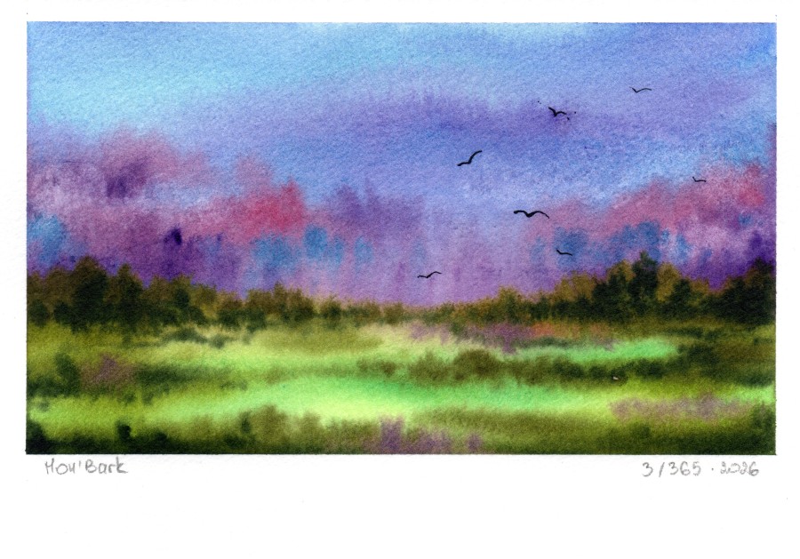 „Terapija 365“ · mažo formato originali akvarelė · 3/365